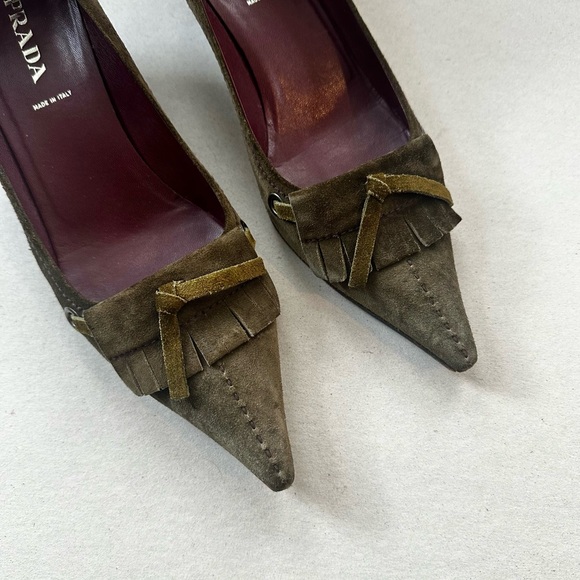 Prada Kitten Heel Loafer Pumps - Picture 4 of 6